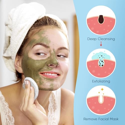 GAINWELL 50-Count Heart Shape Compressed Facial Sponges for Daily Facial Cleansing and Exfoliating, 100％ Natural Cosmetic Spa Sponges for Makeup Remover, White - Image 6
