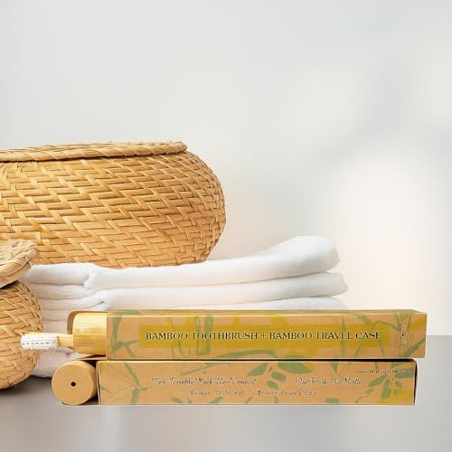 Bamboo Toothbrush & Travel Case Set – Eco-Friendly Oral Care with Soft Bristles – Sustainable & Portable Dental Hygiene Kit2 Pack (6) - Image 7