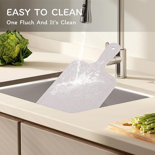 Cutting Board for Kitchen, Wheat Straw Fiber Cutting Board, Dish Washer Safe, w/Juice Grooves for Meat, Veggies,Easy Grip Handle, Non-slip Surface,Eco-friendly,Serveware Accessories(13.2‘x6.6‘) - Image 5