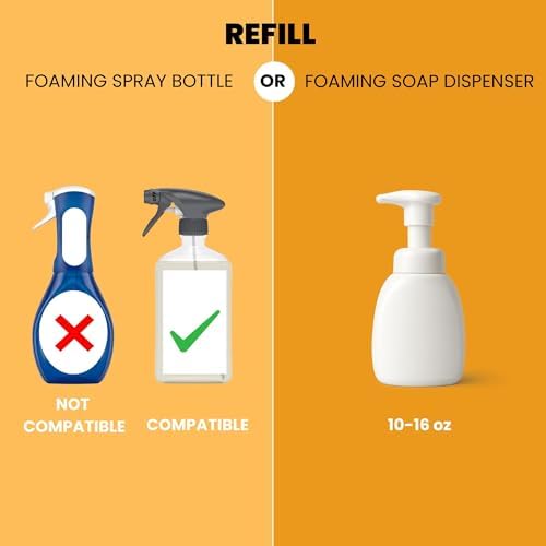 Foaming Dish Soap Refill Eco Friendly (10pk), Concentrated Powder Refills Make 10 Bottles x12 oz each of Foam Dish Soap, Zero Waste, Gentle on Hands (Mango Bliss) - Image 4