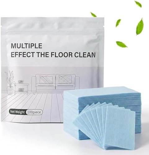 Multi-Surface Floor Cleaner Tablet, 100 Piece Upgraded Floor Cleaning Solution Tablets, for Hardwood, Tile, Laminate & More（Blue） by LEDeng