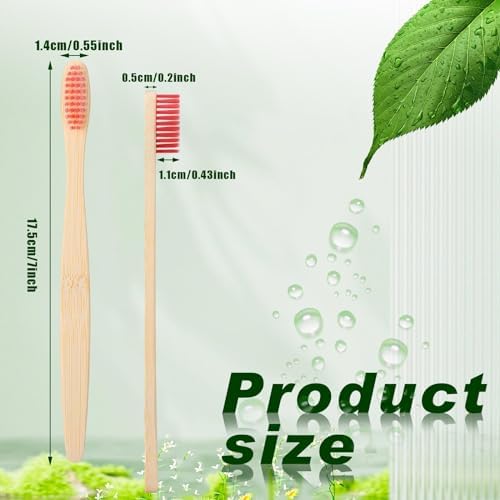 Sieral 12 Pcs Bamboo Toothbrushes Bulk, Soft Bristle Bamboo Toothbrush - Image 2