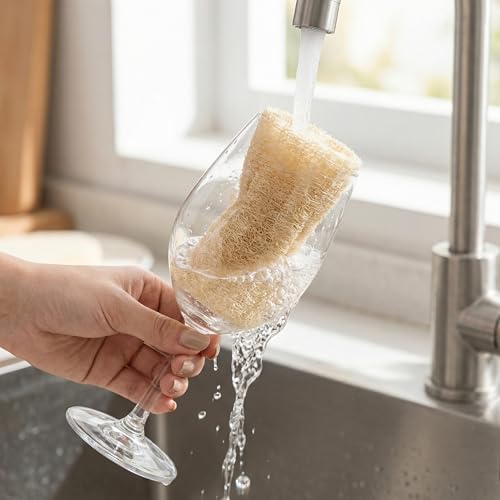 Kitchen Cleaning Cloths, Dried loofah Super Absorbent Plant fibers, Non-Scratch, no Odor, Pack of 10, Reusable. - Image 6