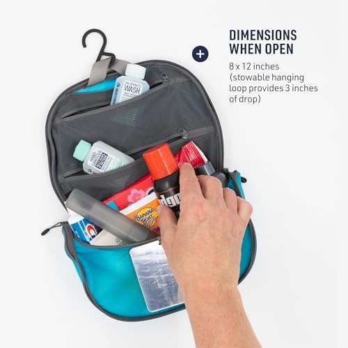 Sea to Summit Small Hanging Toiletry Bag, Travel Organizer, Highrise Grey - Image 3