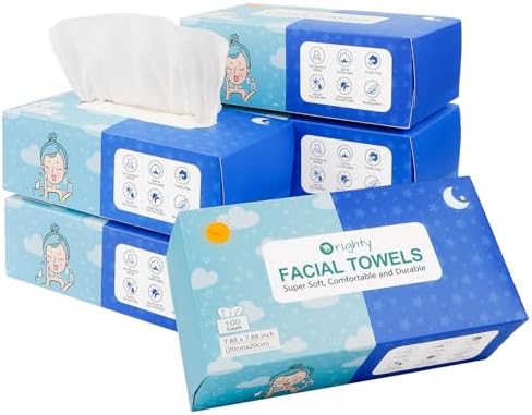 Orighty Disposable Face Towel, Biodegradable Clean Facial Towels, Super Soft Makeup Remover Wipes, Absorbent Facial Wash Cloth for Makeup Removing, Facial Cleansing, Nursing, Outdoor, 600 Count by AllRightinOrighty