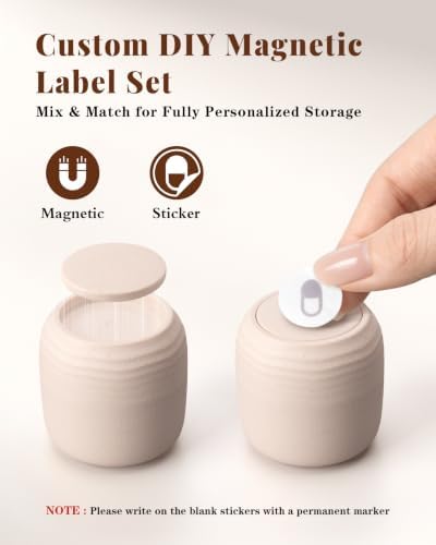 Lotour Plant-Based Travel Jars Containers, Beige 4 Pack 1oz & 2oz - Image 2