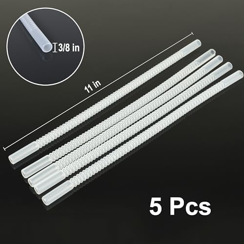 Bendable Straws - 11 inch Long Flexible Straws - Bendy Drinking Straw Reusable - 5 Pack - Image 3