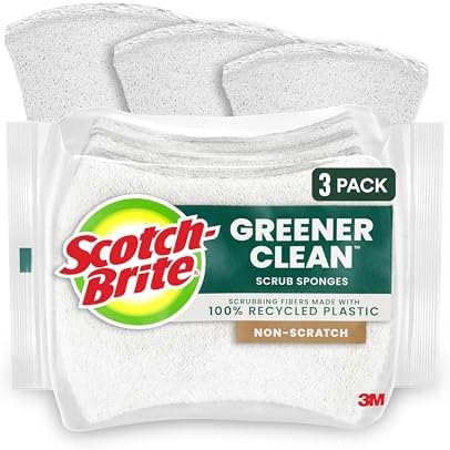 Scotch-Brite Greener Clean Non-Scratch Scrub Sponge, 3 Pack by Scotch-Brite