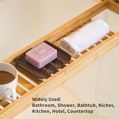 Ceramic Soap Dish for Shower, Bar Soap Holder for Bathroom Keep Dry - Image 3