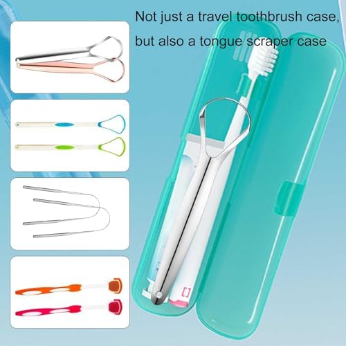 2 Packs Breathable Toothbrush Travel Case, Travel Tongue Scraper Case - Image 5