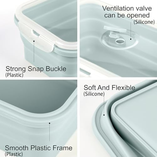 Extra Large Collapsible Silicone Food Storage Containers, 68oz/2000ml,2Pack - Image 5