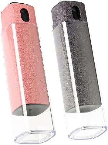 CUIUD Touchscreen Screen Cleaner Kit 2 Pcs, Phone, Tablet and Car Screen Cleaner, Two in One Spray and Microfiber Cloth(Grey&Pink) by Unknown