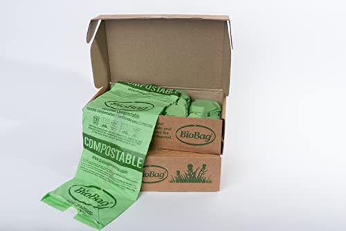 2.6 Gallon Compostable Bags with Handles by BioBag, 150 Count, BPI Certified, Meets ASTM D6400 Standards, Made in USA, Easy-Carry Kitchen Bin Liners - Image 2