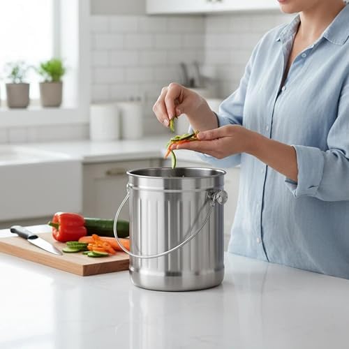 1.3 Gal Kitchen Countertop Compost Bin Countertop Composter - Image 6