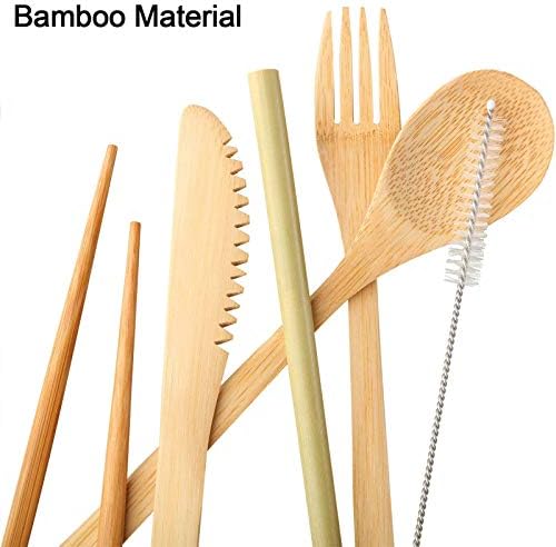 Boao 4 Sets Bamboo Utensils Wooden Utensils Set, Chic Style - Image 6