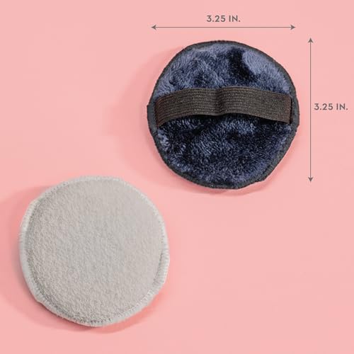 S&T INC. Face Scrubber Pad, 2 Pack, 3.3" Diameter, Navy and Grey - Image 6
