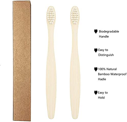 SEVENHEAD 10 PCS Kids Bamboo Toothbrushes Soft Bristles Wooden Toothbrushes, Natural Biodegradable BPA Free Eco Friendly Toothbrushes White - Image 4