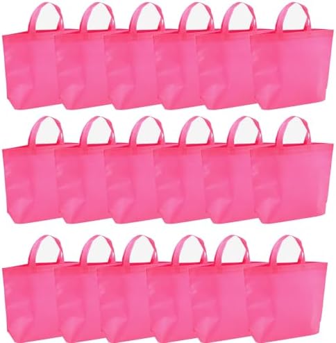 36-Pack Tote Bags Multipurpose Reusable Grocery Bag (Pink Colors 36 Pack) by Unknown
