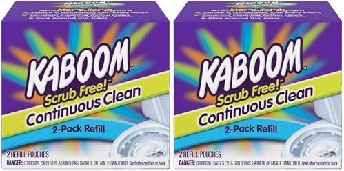 Kaboom Scrub Free! Continuous Clean Toilet Cleaning Refill Tablets (2 Count Per Package) *Refill Tablets Only. (Pack of 2) by Kaboom%E2%84%A2