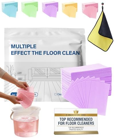 100-Piece Floor Cleaning Tablets, 2026 Upgraded Multi-Surface Cleaner, Dissolvable Pre-Measured Concentrated Mop Remover Solution for Deep Cleaning Hardwood, Tile & Laminate, Streak-Free Fresh Scent by Unknown