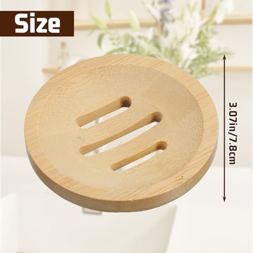 Ymapinc 2PCS Bamboo Soap Holder for Bathroom - Image 2