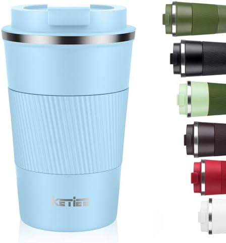 KETIEE Travel Coffee Mug 12oz: Insulated Coffee Cup with Leakproof Lid by KETIEE