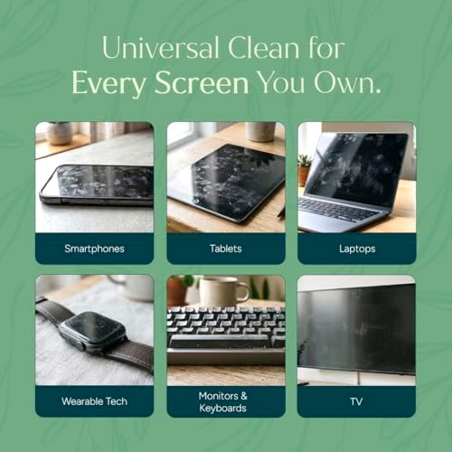 Puracy Screen Cleaner with Microfiber Cloth – All Purpose Phone, Laptop, Computer, TV Screen Cleaner for Smart TV, Streak-Free and Fingerprint-Free (4 oz, Free & Clear) - Image 3