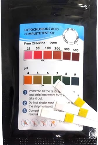 Relief Hypochlorous Acid (HOCl) Effervescent Cleaning Tablets: Your Eco-Friendly, Multi-Use Solution - Makes 12 Gallons of 200ppm Solution. Includes 25 Chlorine and pH Test Strips. (100 Tablets) - Image 4