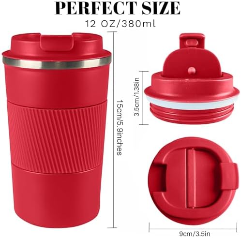 Insulated Travel Coffee Mug, Stainless Steel Coffee Cup with Leakproof Lid - Image 3