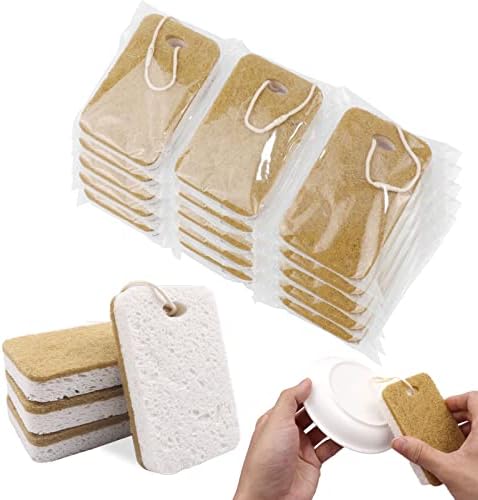 Natural Sponge, Sponges Individually Wrapped (Pack of 20 - Yellow) by Terdey