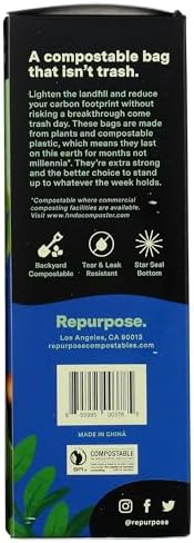 Repurpose, Compostable 13 Gallon Tall Kitchen Bags, 12 Count - Image 7