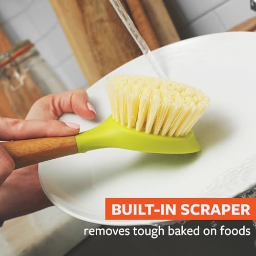 Full Circle Daily Dish Brush, Bamboo Grip & Strong Bristles for Pots & Pans - Image 6