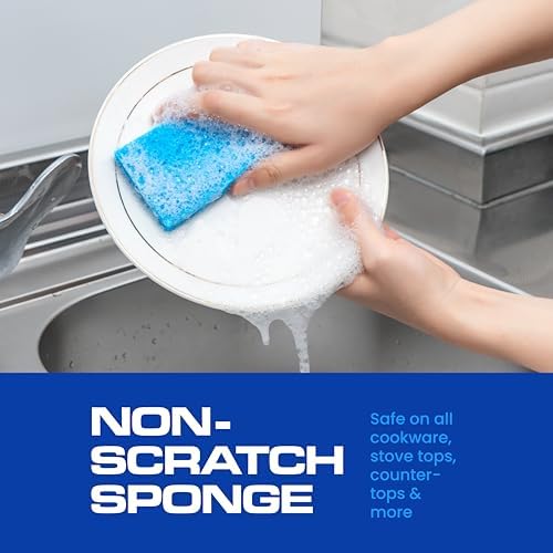 SCRUBIT 48-Count Sponges Kitchen for Dishes Cleaning - Non-Scratch Dish Scrub Sponge - Packaging May Vary, Natural Cellulose Kitchen Sponges - Image 6