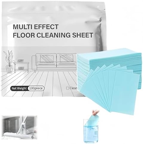 Floor Cleaning Tablets Multi-Surface Cleaner, 2026 Upgraded Floor Cleaning Tablets Sheets Sheets Dissolvable Pre-Measured Deep Cleaning Cleaning Solution for Tile Wall Tiles, Glass (Blue, 100 Pcs) by TETQNLG