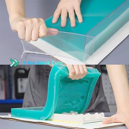 BBDINO Super Elastic Silicone Mold Making Kit 8A Jade Green Trial 600g - Image 4