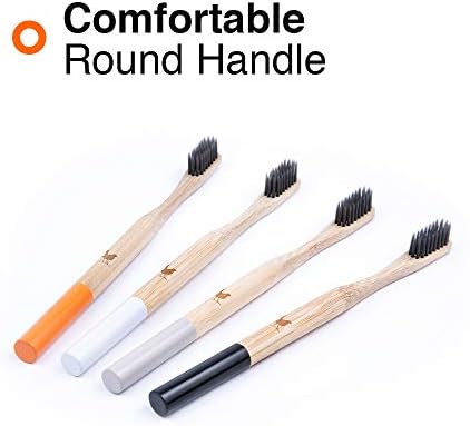 Bamboo Toothbrush with Soft Bristles and Tongue Scraper - Image 3
