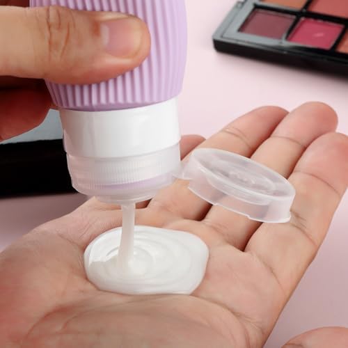 Mrsdry Travel Bottles for Toiletries, Tsa Approved 2oz Travel Bottles, BPA Free Leak Proof Travel Size Toiletry Containers, Refillable Travel Accessories with Toiletry Bag for Shampoo Liquid (4 Pack) - Image 4