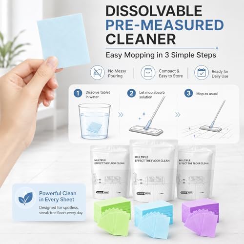 200 Piece Floor Cleaning Tablets, Multi-Surface Floor Cleaning Tablets for Mopping, Dissolvable Pre-Measured Concentrated Cleaner for Hardwood, Tile, Laminate, Vinyl Floors (Camellia, 200Pcs) - Image 4