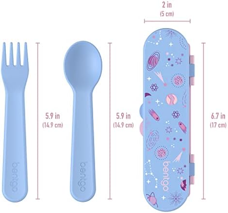 Bentgo Kids Plastic Utensil Set with Fork, Spoon, & Storage Case - Image 5