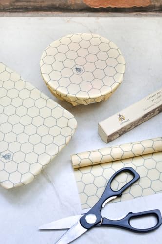 SuperBee Beeswax Wrap Roll XL 35x13" Reusable Food Wrap Hexagonia - Image 3