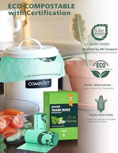 AYOTEE 200 Count 1.2 Gallon Small Biodegradable Trash Bags, Compost Bags - Image 4