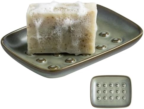 Miamolo Bar Soap Holder, Ceramic Soap Dish for Bathroom, Keep Soap Dry by Miamolo