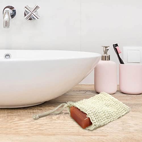 E-KNOW Soap Saver Pouch, Soap Bag Body Scrubber for Bar Soap or Soap Lift, Body Exfoliator Sponge for Bath or Shower, 4 Pack Soap Bag + 3 Piece Soap Lift Soap Saver Pads. - Image 6