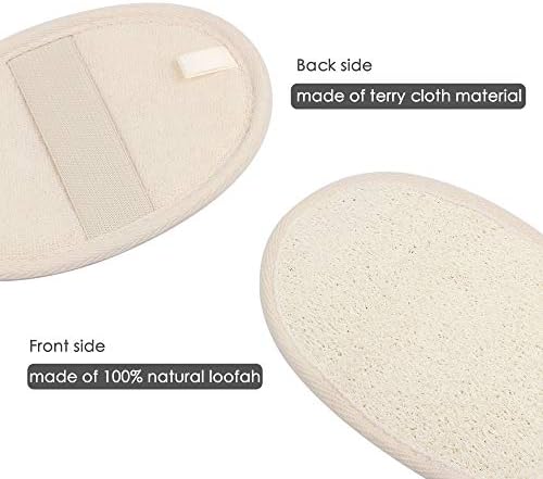 10-Pack Exfoliating Loofah Sponge Pads - Natural Luffa & Terry Cloth, Body Scrubbers for Shower & Bath Mooerca 1 - Image 7