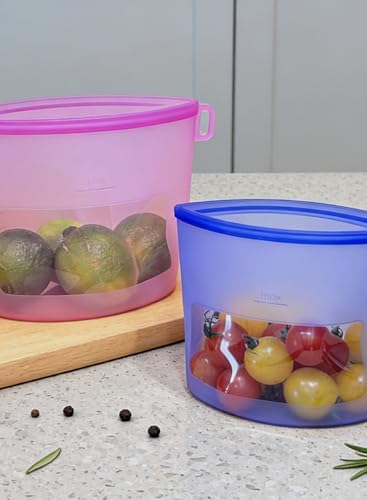 Reusable Silicone Food Storage Bags (Set of 4), Dishwasher Oven Microwave Freezer Safe, Eco-Friendly 100% Platinum, Leakproof Sous Vide Bags, Premium Lunch Containers, 2 Snack 2 Sandwich, Mixed - Image 5