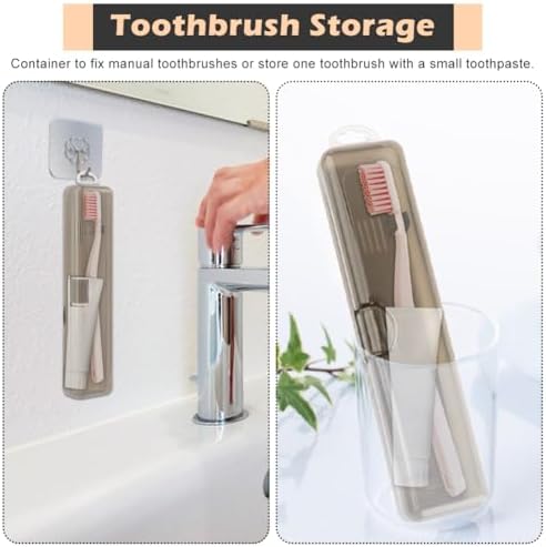 NINEFOX Toothbrush Travel Case 2 Packs,Transparent Black Toothbrushtoothbrush Cover,7.87 X 1.85 X 1.18 Inches Portable Travel Toothbrush Holder - Image 6