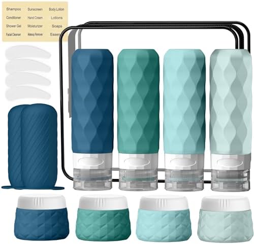 Silevoler 16Pack Travel Bottles for Toiletries, Bottles, Jars, and Covers by Silevoler