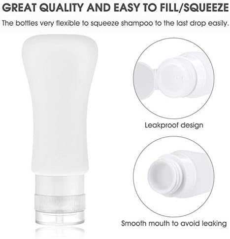 14 Pack Silicone Travel Bottles Set, Leak Proof Travel Size Containers, Perfect For Personal Travel (Green) - Image 5
