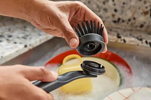 Joseph Joseph SinkTech Dish Brush with Replacement Head, Durable Bristles, Easy to Replace - Image 6