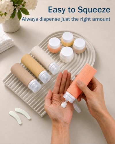 Redfly Silicone TSA Approved Travel Bottles for Toiletries, Leak proof, 3oz - Image 2
